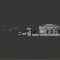 Wooden House Architectural Model with Exploded Structural Components and Design Elements 3d model