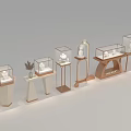 Elegant Jewelry Store Interior With Glass Display Cases And Showcased Jewelry On Stands