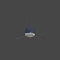 3D Metallic Shark Model With Sleek Surface And Modern Design Features