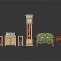 Modern Luxury Gold Carved Console Cabinet And Side Cabinet With Glass Door For Living Room