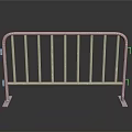 Sturdy White Metal Barrier Featuring Multiple Railings And Stable Base For Event Crowd Control