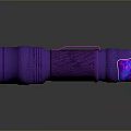 Purple Metallic Flashlight With Ergonomic Handle Shiny Surface And Reflective Finish