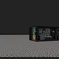Creative Container Studio Interior With Gear Decorations Colorful Graffiti Black Lockers And Cracked Floor