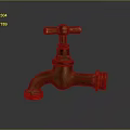 Vintage Brass Faucet Hardware Tool with Classic Design for Home Plumbing Use