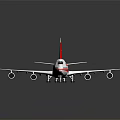 Trans World White And Red Passenger Airplane Model On Reflective Surface 3d model