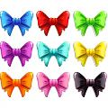 Colorful Bow Pendants with Various Bright Colors for Decorative Use