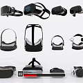 Smart VR Headsets Various Models With Modern Design And Wireless Features 3d model