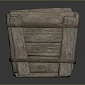 Rustic Wooden Storage Crate With Metal Straps For Home Organization