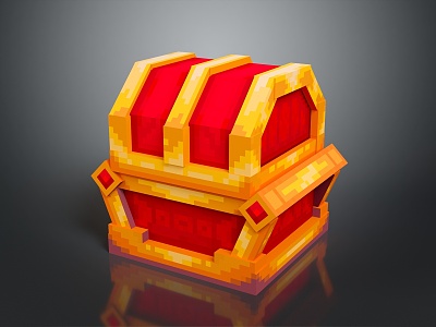 Cartoon Chest Treasure Chest Treasure Chest Jewelry Chest Cashbox Wooden Chest Game Chest Treasure Chest Pirate Chest 3d model