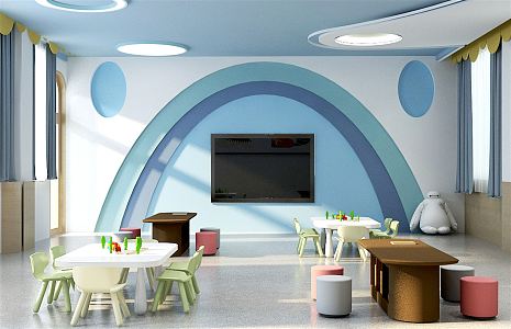 Modern Kindergarten Classroom 3d model