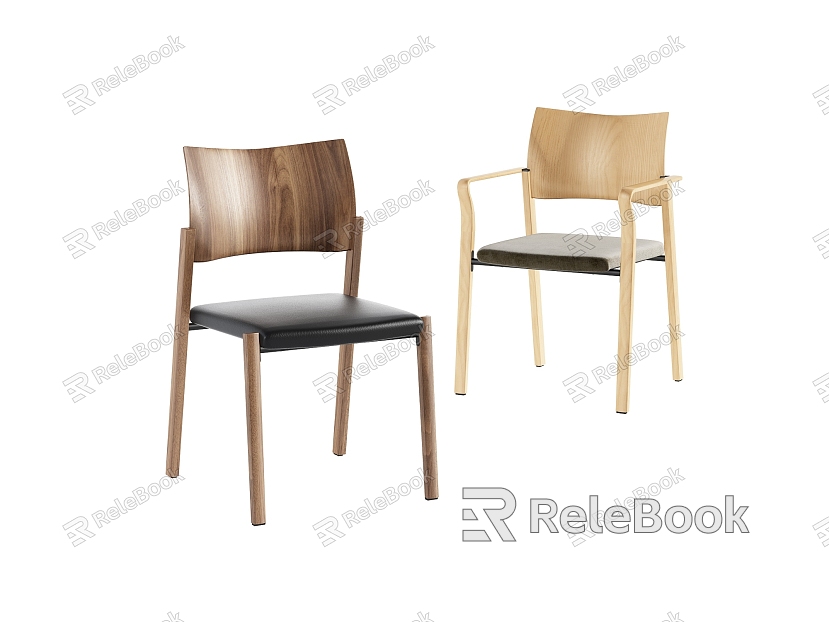 Solid wood dining chair combination model