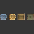 Four Different Armchairs With Various Colors Patterns And Unique Design Styles