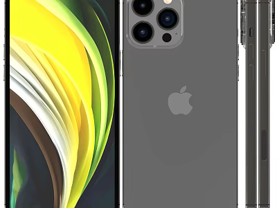 Apple Gray Smartphone With Multiple Camera Module Vibrant Display And Sleek Side Design 3d model