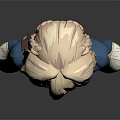 Game and Movie Character With Blonde Hair Green Eyes Blue Outfit And Bust Sculpture