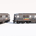 Modern Train Old Train Railcar 3d model