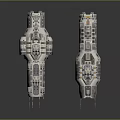 Sci Fi Spaceship Models With Metallic Structures And Intricate Details 3d model