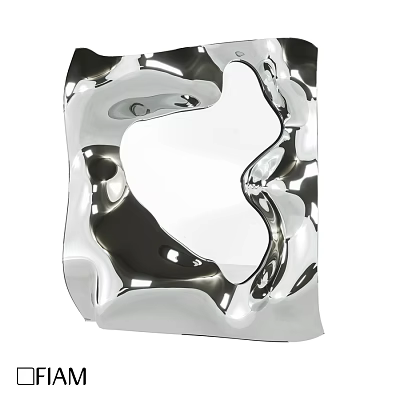 Modern Decorative Mirror With Irregular Shape And Reflective Surface Design 3d model