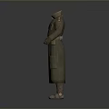 Three Different Color Long Coats With Belt And Pockets For Daily Life Use