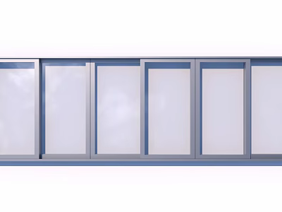 Sleek Aluminum Frame Casement Windows With Double Glazed Glass And Modern Design 3d model