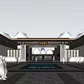 new chinese style gate 3d model