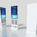 Modern Electric Vehicle Charging Station With Digital Display And White Exterior Units