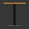 Wooden Table With Black Metal Legs Modern Design Furniture Piece