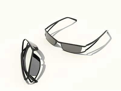 Stylish Black Sunglasses Inspired Jewelry Accessories For Modern Fashion Look 3d model