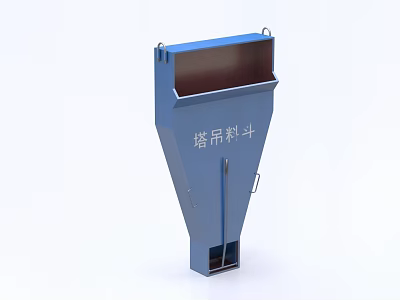 Industrial Tower Crane Hopper for Construction Site Material Handling with Durable Design 3d model