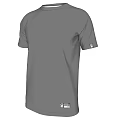 Dark Gray Short Sleeve T Shirt with Minimalist Design and Brand Logo Details