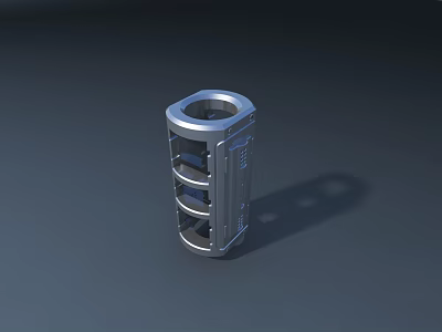 Public Facility Metal Trash Can With Multi Layer Design For Urban Areas 3d model