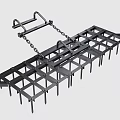 Durable Metal Hardware Tools With Sharp Tines And Chain For Garden Cultivation