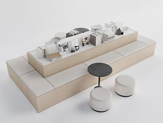 Modern Card Seat Card Seat Sofa Bookstore Sofa 3d model
