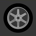 High Performance Car Tire With Silver Alloy Wheel Rim And Tread Design