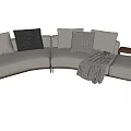 Modern Multiplayer Sofa Special-shaped Sofa Curved Sofa 3d model
