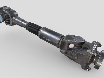 Mechanical Drive Shaft Component With Universal Joint And Metal Sleeve Design 3d model