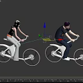 Two People Riding Modern Bicycles With Sleek Frames And Comfortable Seats