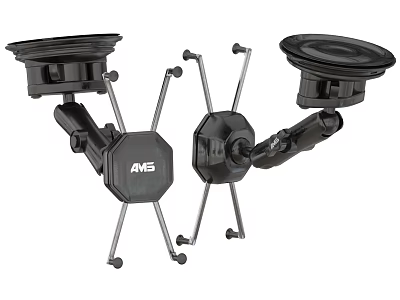 ANS Brand Dual Adjustable Phone Mounts With Suction Cup Base And Stable Holders 3d model