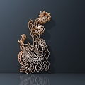 Chinese Carved Hardware Various Carved Carved Carved 3d model