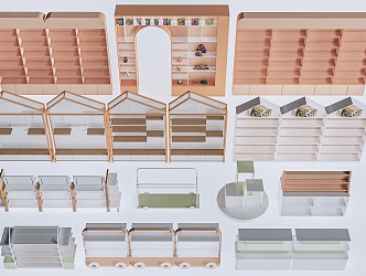 Maternal and Baby Store Shelf Exclusive Store Shelf Maternal and Baby Store Display Rack Maternal and Baby Store Display Cabinet 3d model