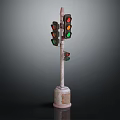 Vintage Traffic Light Themed Decorative Furniture Piece For Home Interior