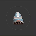 Casual Lace Up Sneakers With Blue Pink And White Color Block Design Fashionable Sporty Style