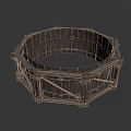 Octagonal Metal Frame Construction Component With Support Beams And Reinforced Design