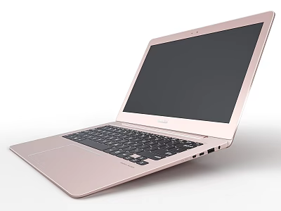 Modern Rose Gold Laptop Computer With Open Screen Daily Electrical Appliance 3d model