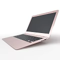 Modern Rose Gold Laptop Computer With Open Screen Daily Electrical Appliance 3d model