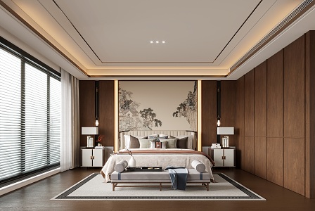 New Chinese bedroom 3d model