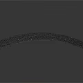 Curved Metallic Grid Structure With Diamond Pattern And Reflective Surface