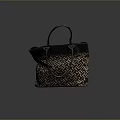 Stylish Brown And Black Woven Leather Tote Bag For Daily Use Accessories