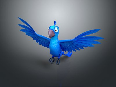 Modern parrot bird cartoon bird cartoon bird cartoon parrot 3d model