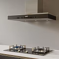 Modern smoke machine stove combination 3d model