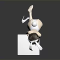 Anime Female Character With Rabbit Ears Leaning On White Animeillo Phon Box